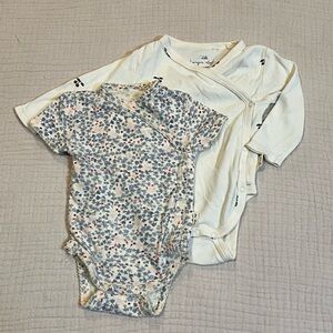 Konges Slojd Baby Bodysuits Floral and Cherry Print Organic 0-1 Month 50-56CM